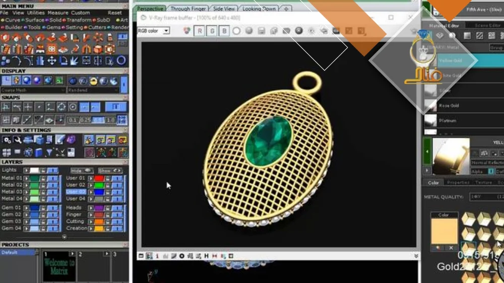 طراحی طلا با ماتریکس
